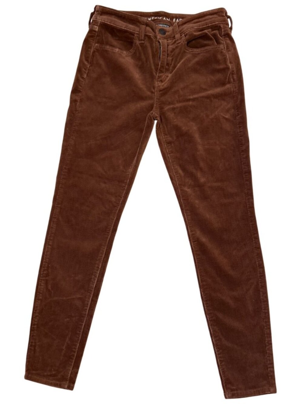 American Eagle Size 4 Brown Corduroy Hi-Rise Jegging Super Stretch Casual Chic